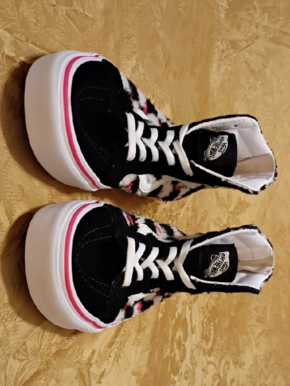 VANS Sk8-Hi Black/White & Pink Leopard High-Top Sneakers Women's 8.0 Men's 6.5 - Picture 3 of 12